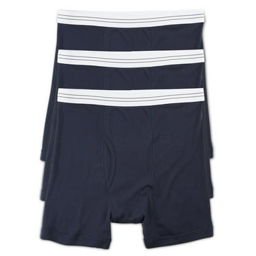 Harbor Bay by DXL Men's Big and Tall  Big and Tall Men's Boxer Briefs, Navy, 3XL, Pack of 3
