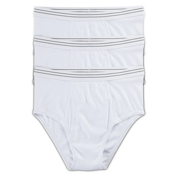 Harbor Bay by DXL Big and Tall Men's Briefs, White, 6XL, Pack of 3
