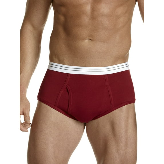 Harbor Bay by DXL Men's Big and Tall Big and Tall Men's Color Briefs, Burgundy, 3XL, Pack of 3