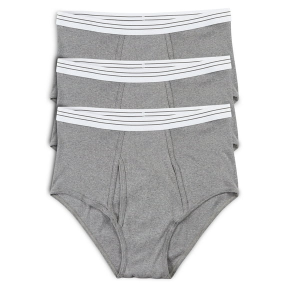 Harbor Bay by DXL Big and Tall Men's Color Briefs, Grey, 4XL, Pack of 3