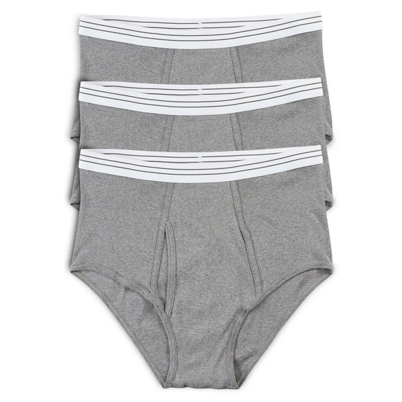 Harbor Bay by DXL Big and Tall Men's Color Briefs, Grey, 6XL, Pack of 3
