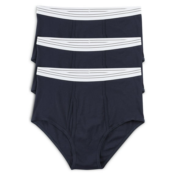Harbor Bay by DXL Big and Tall Men's Color Briefs, Navy, XL, Pack of 3