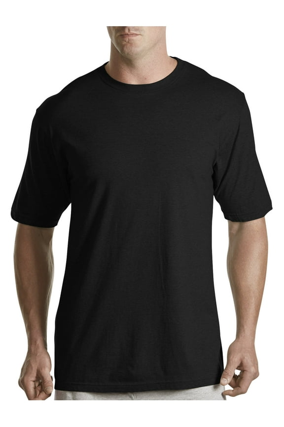 by DXL Big and Tall Men's Color Crewneck T-Shirts, Black, 6XL, Pack of 3