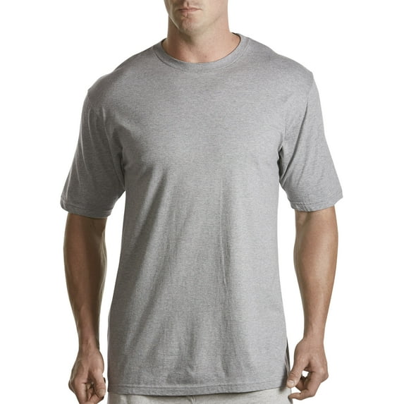 Harbor Bay by DXL Big and Tall Men's Color Crewneck T-Shirts, Grey, 3XL, Pack of 3