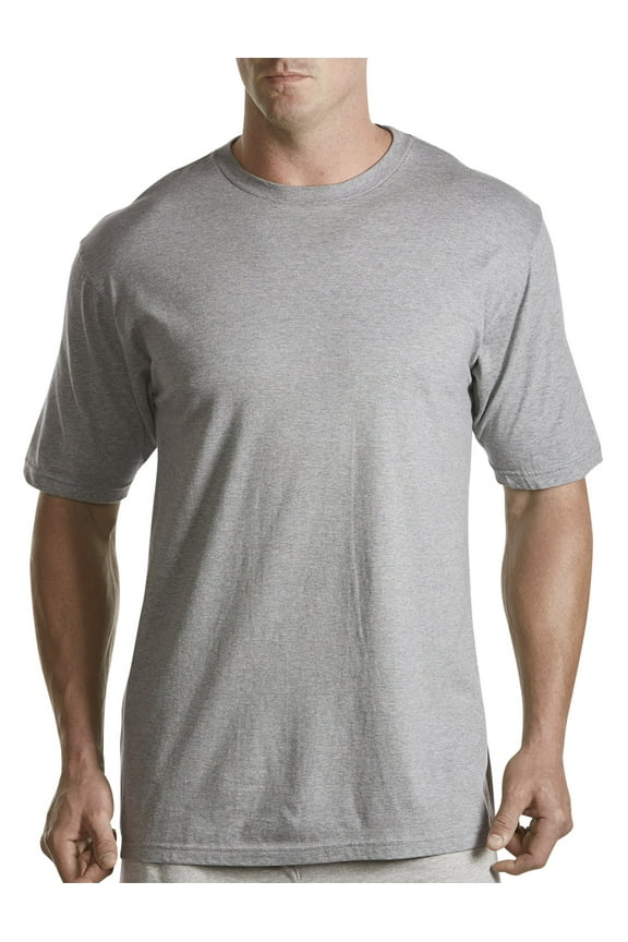 by DXL Big and Tall Men's Color Crewneck T-Shirts, Grey, 5XL, Pack of 3
