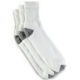 thumbnail image 1 of Harbor Bay by DXL Big and Tall Men's Continuous Comfort Quarter Crew Socks, White, Fits Sizes 13-16, Pack of 3, 1 of 3