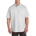thumbnail image 1 of Harbor Bay by DXL Big and Tall Men's Easy-Care Solid Sport Shirt, White, 6XLT, 1 of 5