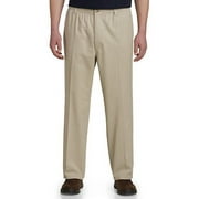 Harbor Bay by DXL Men's Big and Tall Big and Tall Men's Elastic-Waist Pants, Khaki, 1X, Regular Rise, 30 Inseam Khaki x