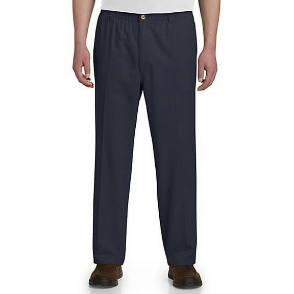 Harbor Bay by DXL Men's Big and Tall  Big and Tall Men's Elastic-Waist Pants, Navy, 6X, Regular Rise, 30 Inseam 6XL x 30