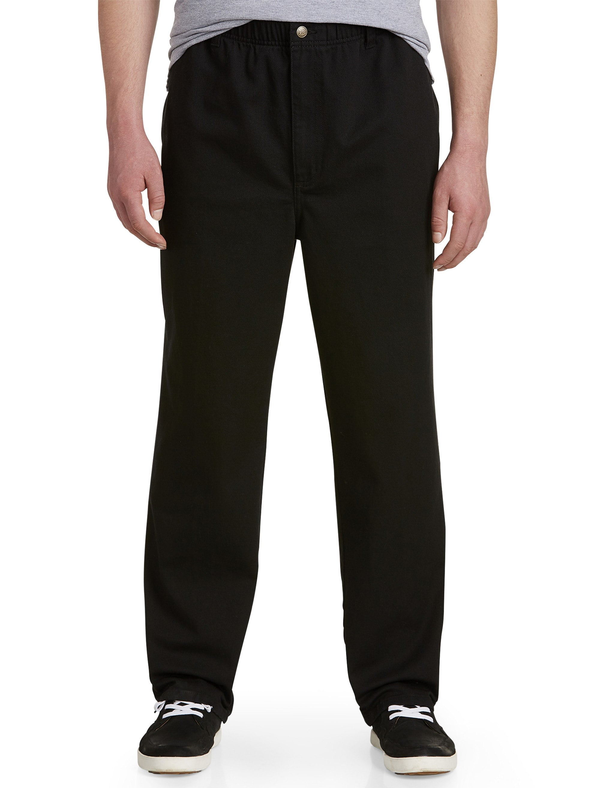 Harbor Bay by DXL Big and Tall Men's Full-Elastic Waist Jeans, Black ...