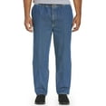 thumbnail image 1 of Harbor Bay by DXL Big and Tall Men's Full-Elastic Waist Jeans, Medium Stonewash, 2X Waist/34 Inseam, 1 of 6