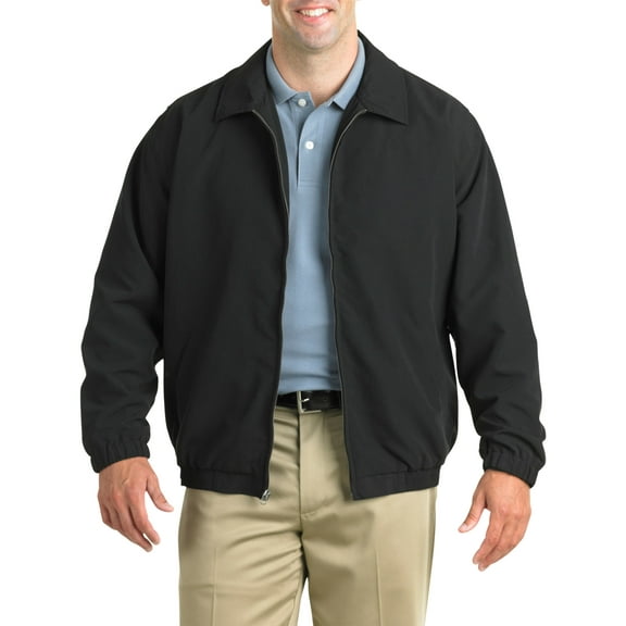 Harbor Bay by DXL Big and Tall Men's Golf Jacket, Black, 4XL-TALL