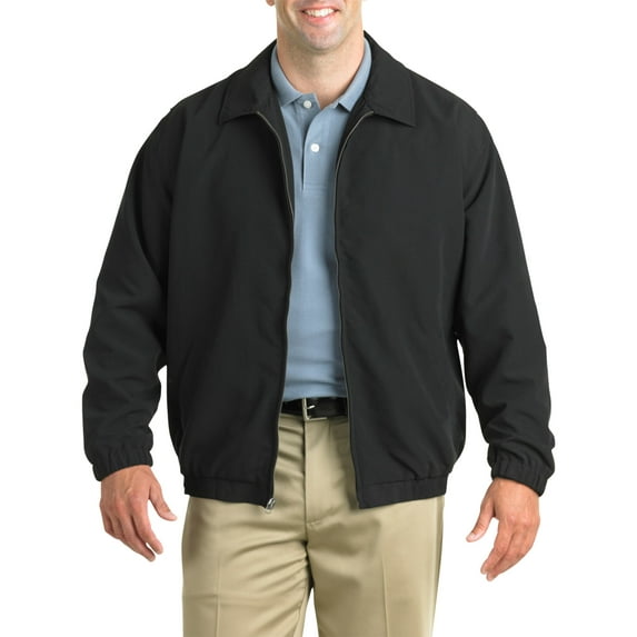 Harbor Bay by DXL Big and Tall Men's Golf Jacket, Black, 5XL-TALL
