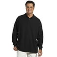 thumbnail image 1 of Harbor Bay by DXL Big and Tall Men's Honeycomb Piqu� Polo Shirt, Black, 1XTALL, 1 of 4