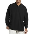 thumbnail image 1 of Harbor Bay by DXL Big and Tall Men's Honeycomb Piqu� Polo Shirt, Black, 4XL, 1 of 4