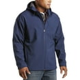 thumbnail image 1 of Harbor Bay by DXL Big and Tall Men's Hooded Bonded Fleece Jacket, Navy Charcoal, 3XL-TALL, 1 of 7