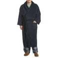 thumbnail image 1 of Harbor Bay by DXL Big and Tall Men's Hooded Terry Robe, Navy, 5X/6X, 1 of 2
