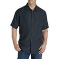 thumbnail image 1 of Harbor Bay by DXL Big and Tall Men's Microfiber Comfort Grid Sport Shirt, Navy, 4XL, 1 of 6