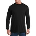 thumbnail image 1 of Harbor Bay by DXL Big and Tall Men's Moisture-Wicking Long-Sleeve Shirt, Black, 5XLT, 1 of 5