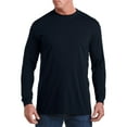 thumbnail image 1 of Harbor Bay by DXL Big and Tall Men's Moisture-Wicking Long-Sleeve Shirt, Navy, 3XL, 1 of 5