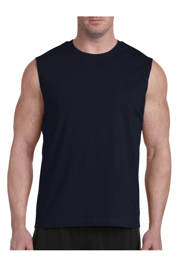 by DXL Big and Tall Men's Moisture-Wicking Muscle T-Shirt, Navy, 3XLTall