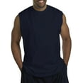 thumbnail image 1 of Harbor Bay by DXL Big and Tall Men's Moisture-Wicking Muscle T-Shirt, Navy, 6XLTall, 1 of 7