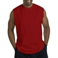 thumbnail image 1 of Harbor Bay by DXL Big and Tall Men's Moisture-Wicking Muscle T-Shirt, Red, 2XL, 1 of 6