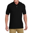 thumbnail image 1 of Harbor Bay by DXL Big and Tall Men's Pocket Pique Polo Shirt, Black, 6XL, 1 of 6
