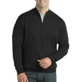 thumbnail image 1 of Harbor Bay by DXL Big and Tall Men's Quarter-Zip Pullover Sweater, Black, 4XLT, 1 of 6