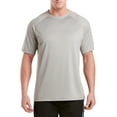 thumbnail image 1 of Harbor Bay by DXL Big and Tall Men's Swim Rash Guard T-Shirt, Grey, 1XL, 1 of 5