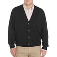 thumbnail image 1 of Harbor Bay by DXL Big and Tall Men's V-Neck Cardigan Sweater, Black, 3XL-TALL, 1 of 5