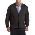 thumbnail image 1 of Harbor Bay by DXL Big and Tall Men's V-Neck Cardigan Sweater, Carbon Heather Grey, 5XL-TALL, 1 of 5