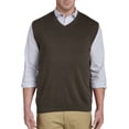 thumbnail image 1 of Harbor Bay by DXL Big and Tall Men's V-Neck Sweater Vest, Black Coffee Heather, 3XL, 1 of 3