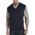 thumbnail image 1 of Harbor Bay by DXL Big and Tall Men's V-Neck Sweater Vest, Navy, 6XL, 1 of 4