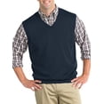 thumbnail image 1 of Harbor Bay by DXL Big and Tall Men's V-Neck Sweater Vest, Navy, 7XL, 1 of 4