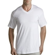 Harbor Bay by DXL Big and Tall Men's V-Neck T-Shirt, White, 2XL-TALL, Pack of 3