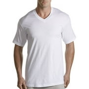 Harbor Bay by DXL Men's Big and Tall Big and Tall Men's V-Neck T-Shirt, White, 3XL-TALL, Pack of 3 3XLT