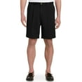 thumbnail image 1 of Harbor Bay by DXL Men's Big and Tall  Big and Tall Men's Waist-Relaxer Pleated Shorts, Black, 58W, Long, 1 of 3