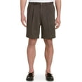 thumbnail image 1 of Harbor Bay by DXL Men's Big and Tall  Big and Tall Men's Waist-Relaxer Pleated Shorts, Charcoal, 66W, Regular, 1 of 3