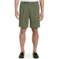 thumbnail image 1 of Harbor Bay by DXL Men's Big and Tall  Big and Tall Men's Waist-Relaxer Pleated Shorts, Olive, 42W, Long, 1 of 3