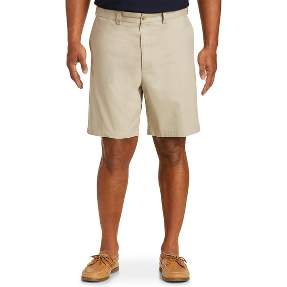 Harbor Bay by DXL Men's Big and Tall Big and Tall Men's Waist-Relaxer Shorts, Khaki, 46 Long