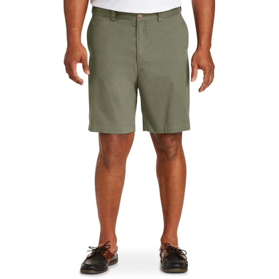 Harbor Bay by DXL Men's Big and Tall Big and Tall Men's Waist-Relaxer Shorts, Olive Green, 44 Long