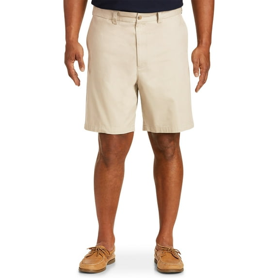 Harbor Bay by DXL Men's Big and Tall Big and Tall Men's Waist-Relaxer Shorts, Stone, 50 Regular