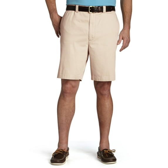 Harbor Bay by DXL Men's Big and Tall Big and Tall Men's Waist-Relaxer Shorts, Stone, 66 Regular
