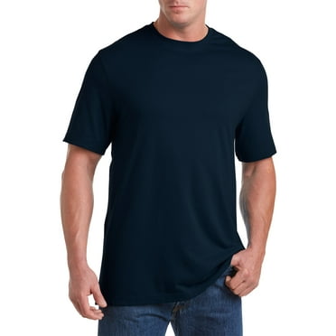 Harbor Bay by DXL Men's Big and Tall  Big and Tall Men's Wicking No Pocket T-Shirt, Midnight, 5XLT