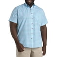 thumbnail image 1 of Easy-Care Check Sport Shirt Blue Teal 2XL, 1 of 3