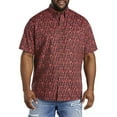 thumbnail image 1 of Easy-Care Floral Print Sport Shirt Red Black 2XL, 1 of 4