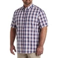 thumbnail image 1 of Easy-Care Large Plaid Sport Shirt Navy White 1XLT, 1 of 3
