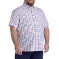 thumbnail image 1 of Easy-Care Large Plaid Sport Shirt Purple White 5XLT, 1 of 3