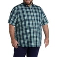 thumbnail image 1 of Easy-Care Plaid Sport Shirt Navy Green 7XLT, 1 of 4